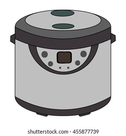 Multicooker isolated on white background