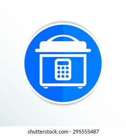 Multicooker monochrome icon  button chef cook cooker cooking.