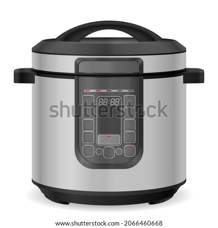 Multicooker on a white background. Vector illustration.