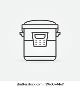 Multicooker vector concept icon or sign in outline style