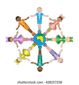 multicultural children on planet earth, cultural diversity, traditional folk costumes