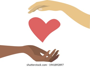 Multicultural community, group raised human