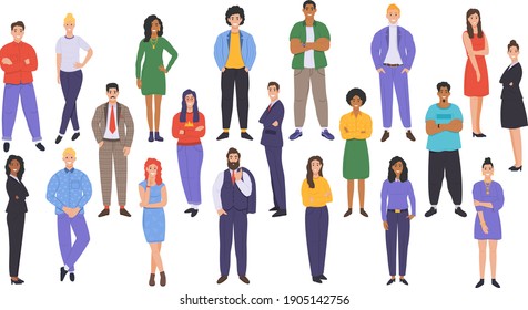 Multicultural Group People People Different Races Stock Vector (royalty 