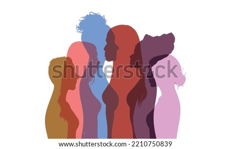A multicultural group representing ethnic and racial diversity. Concepts of racial equality and anti-racism. Men and women of diverse cultures.