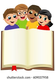 900 Multicultural Children Reading Images, Stock Photos & Vectors 