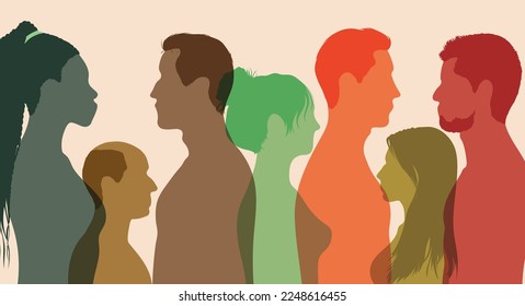 Multicultural and multiracial society. Friendship