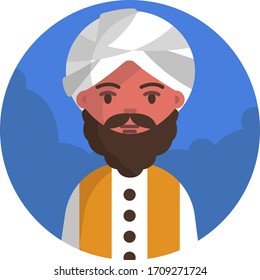 Multicultural National Avatar Male User Illustrations