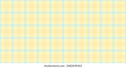 Multicultural textile seamless texture, decor tartan plaid vector. Individuality fabric check background pattern in light and yellow colors palette.