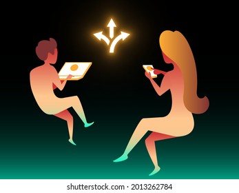 Multi-device. Vector composition in gradient style