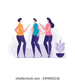 Multiethic Group of People Standing Togather vector