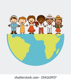 multiethnic community design, vector illustration eps10 graphic 