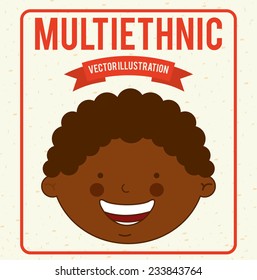 multiethnic design , vector illustration