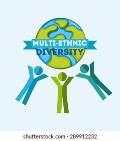 multiethnic diversity design, vector illustration eps10 graphic 