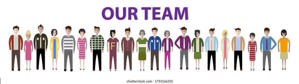 Multiethnic group of working people standing together on white background, diversity and multiculturalism. Set of full body diverse business people. Working man and woman