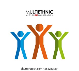 multiethnic people design, vector illustration eps10 graphic 