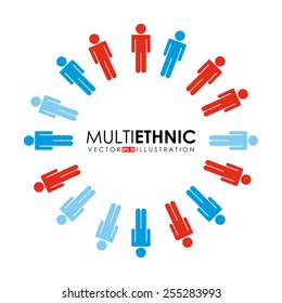 multiethnic people design, vector illustration eps10 graphic 