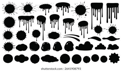 A Multifaceted Compilation of Unique Black Ink Drop Formations for Artistic and Creative Applications