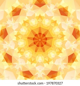 Multifaceted on an abstract pattern of regular geometric shapes