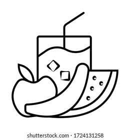 Multifruit drink icon vector illustration
