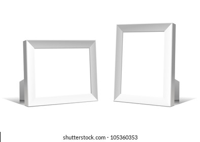 Multifunction empty white frames. Realistic vector for your design.