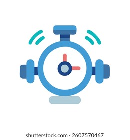 Multi-Function Gym Workout Timer Icon. Design of Fitness and Gym Icons.