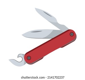 multifunction knife icon vector flat