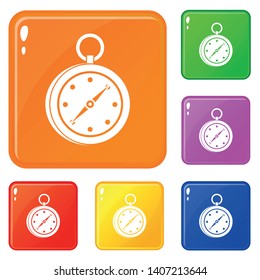 Multifunction knife icons set collection vector 6 color isolated on white background