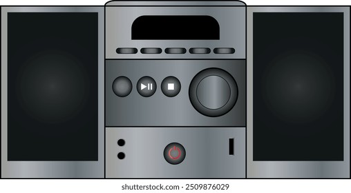 Vector multifunción del reproductor de música en color