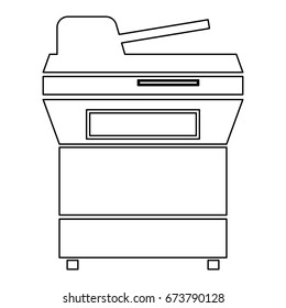 Multifunction Printer Or Automatic Copier Icon .