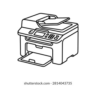 Multifunction printer scanner and copier machine line art
