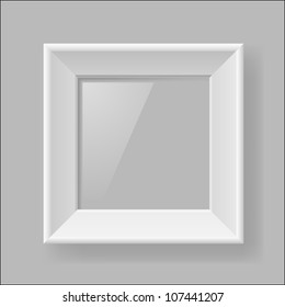 Multifunction white Square frame on Gray Background