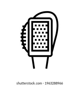 multifunctional brush shoe care line icon vector. multifunctional brush shoe care sign. isolated contour symbol black illustration