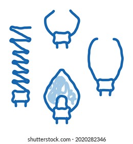 multifunctional drain cleaning claw sketch icon vector. Hand drawn blue doodle line art multifunctional drain cleaning claw sign. isolated symbol illustration