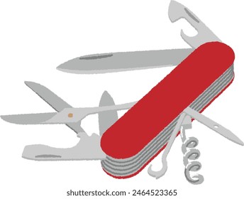 A multifunctional knife is a folding knife that has various functions other than a knife blade, such as a screwdriver, scissors, file, and saw.