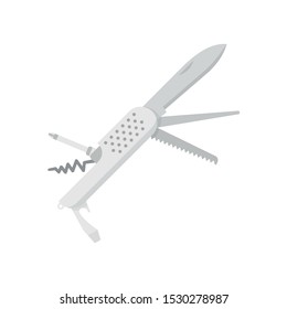 Multifunctional knife icon. Flat illustration of multifunctional knife vector icon for web design