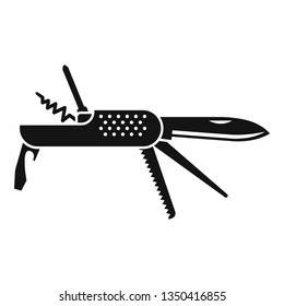Multifunctional knife icon. Simple illustration of multifunctional knife vector icon for web design isolated on white background