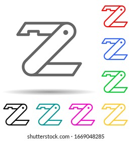 multifunctional knife multi color style icon. Simple thin line, outline vector of web icons for ui and ux, website or mobile application