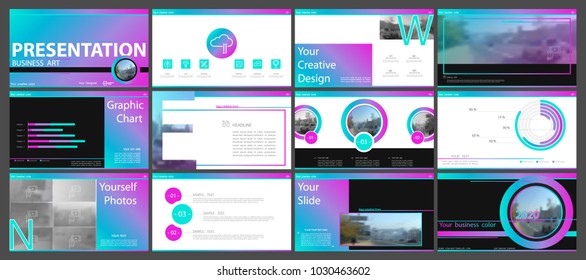 Multifunctional presentation templates. Vector set, elements of infographics, white background. Flyer, postcard, corporate report, marketing, advertising, banners. Slideshows,photos, brochures,annual
