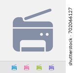 Multifunctional Printer - Granite Icons. A professional, pixel-perfect icon designed on a 32x32 pixel grid and redesigned on a 16x16 pixel grid for very small sizes.