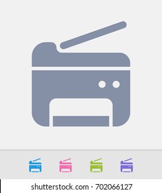 Multifunctional Printer - Granite Icons. A professional, pixel-perfect icon designed on a 32x32 pixel grid and redesigned on a 16x16 pixel grid for very small sizes.