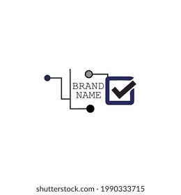 Multifunctional technology company logo. Flat vector logo design template element.