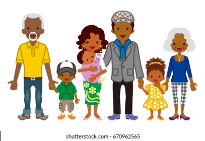 Multi-Generation family -African