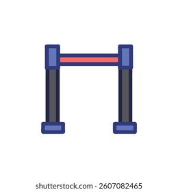 Multi-Grip Pull-Up Bar for Versatile Training. Design of Fitness and Gym Icons.