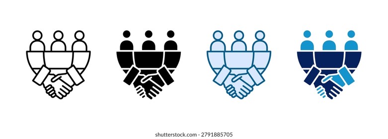 Multilateral Icon Set Multiple Style Collection
