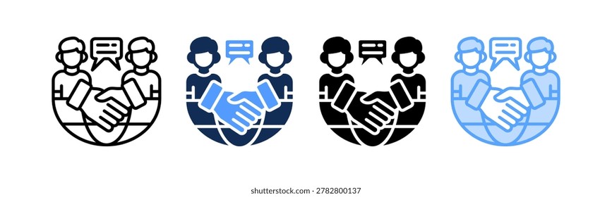 Multilateral Talks Icon Multiple Style