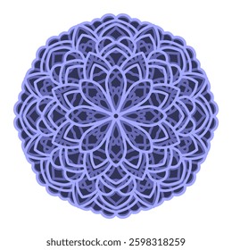 Multilayer 3d mandala laser cut template