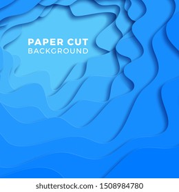 multi-layer colorful realistic papercut background. vector illustration easy to edit and customize. eps 10