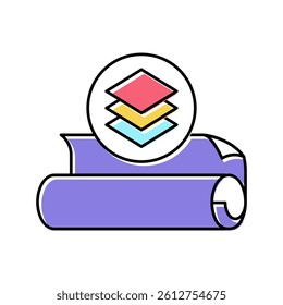 multilayer fabric color icon vector. multilayer fabric sign. isolated symbol illustration