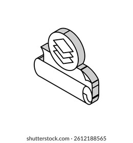 multilayer fabric isometric icon vector. multilayer fabric sign. isolated symbol illustration