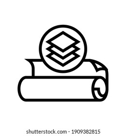 multilayer fabric line icon vector. multilayer fabric sign. isolated contour symbol black illustration